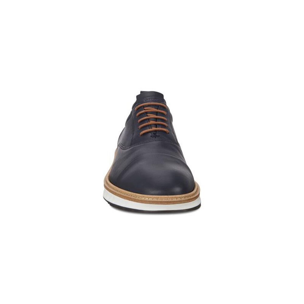 ECCO Mens Oxford Shoes Navy - St.1 Hybrid Cap-Toe - BEU-680492